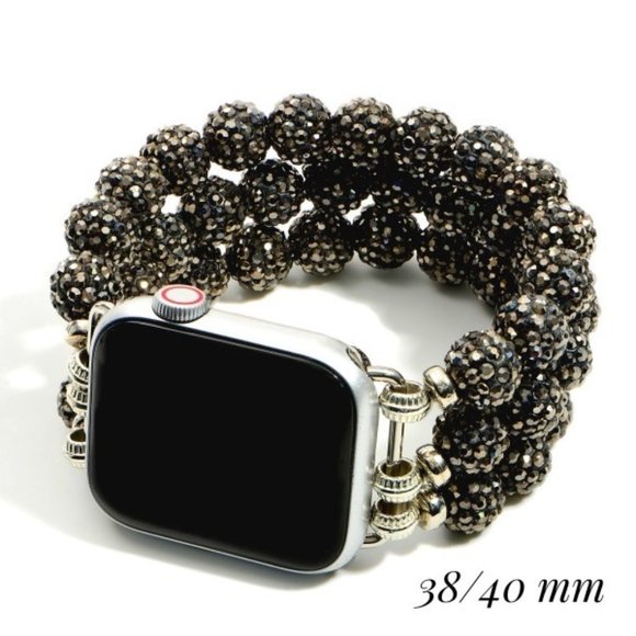 Accessories - NEW Hematite Beaded Apple Watch Band Bracelet